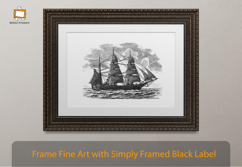 Frame Fine Art with Simply Framed Black Label